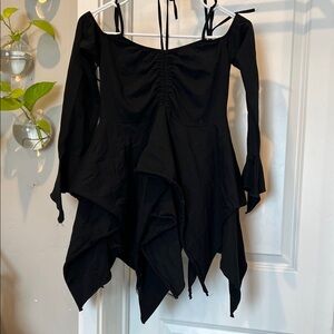 FairyCore Black Whimsical Top